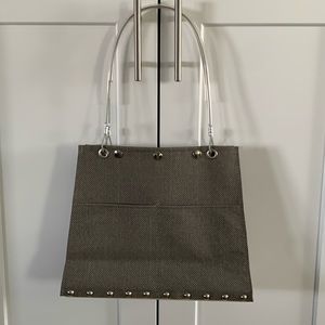 Hardware by Renee Silver Textured Bag w/ Cable handles